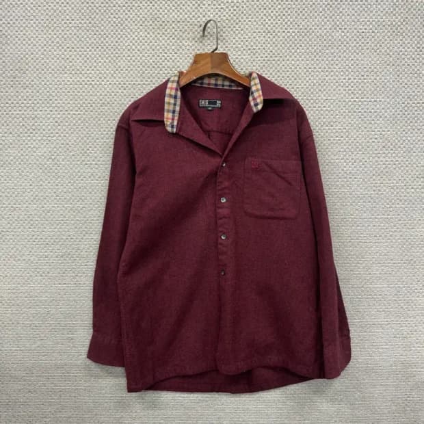 닥스 캐주얼 자수로고 올드스쿨 플란넬 긴팔 셔츠 95 A00562