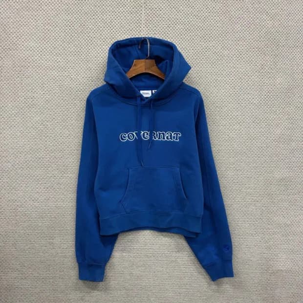 커버낫 캐주얼 자수로고 크롭 후드티 95 A00643