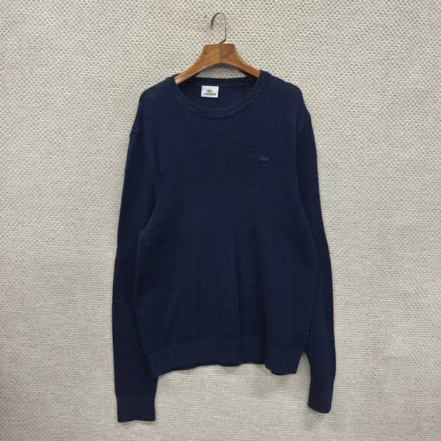 라코스테 캐주얼 자수로고 케이블 코튼 니트 스웨터 100 A00644