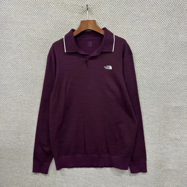 노스페이스 아웃도어 자수로고 긴팔카라티 100 A00736