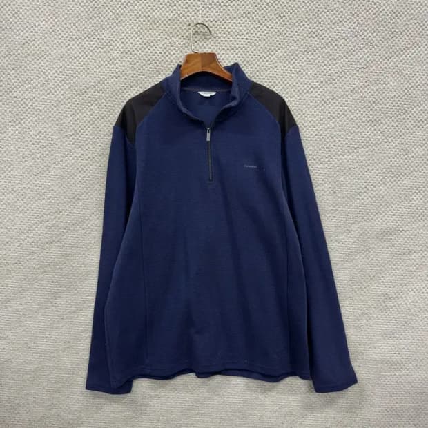 캘빈클라인 캐주얼 프린팅로고 반집업 긴팔티 XL A00910