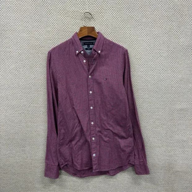 타미힐피거 캐주얼 자수로고 슬림핏 플란넬 셔츠 XS A00976