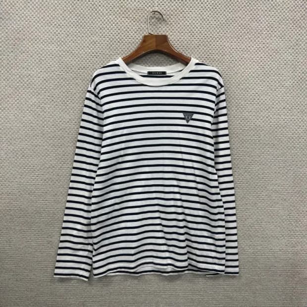 게스 캐주얼 패치로고 롱슬리브 긴팔티 M A00982