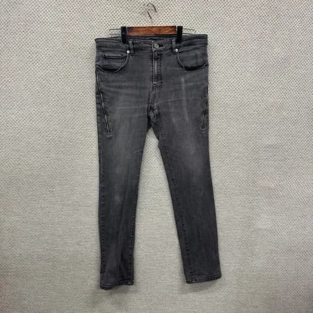 시스템 한섬 사이드지퍼 그레이진 스판 데님 청바지 78 A00995