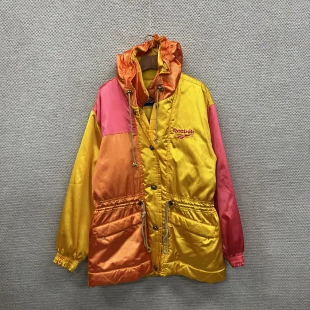 리복 올드스쿨 멀티컬러 오버핏 스키복 보드복 점퍼 95 A00969