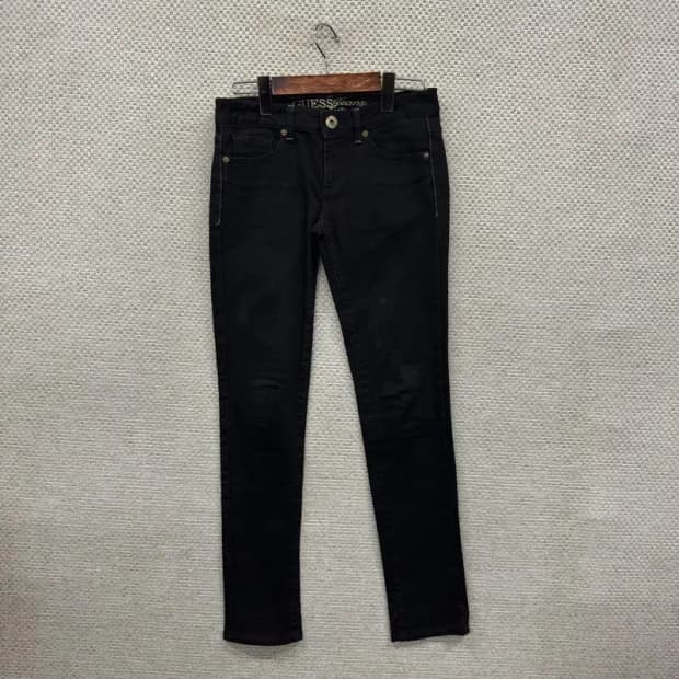 게스 금장 블랙진 데님 흑청바지 26인치 A00999