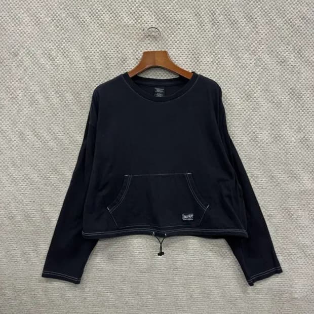 후아유 캐주얼 스트링 크롭 롱슬리브 긴팔티 M A01059