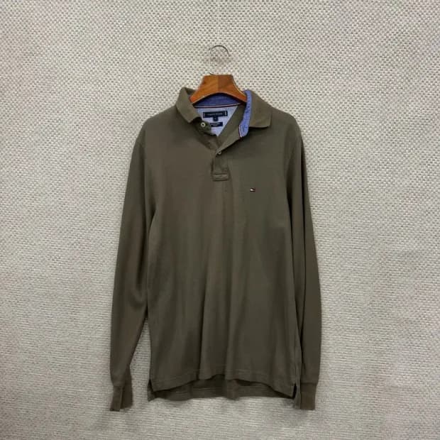 타미힐피거 캐주얼 자수로고 긴팔카라티 M A01064