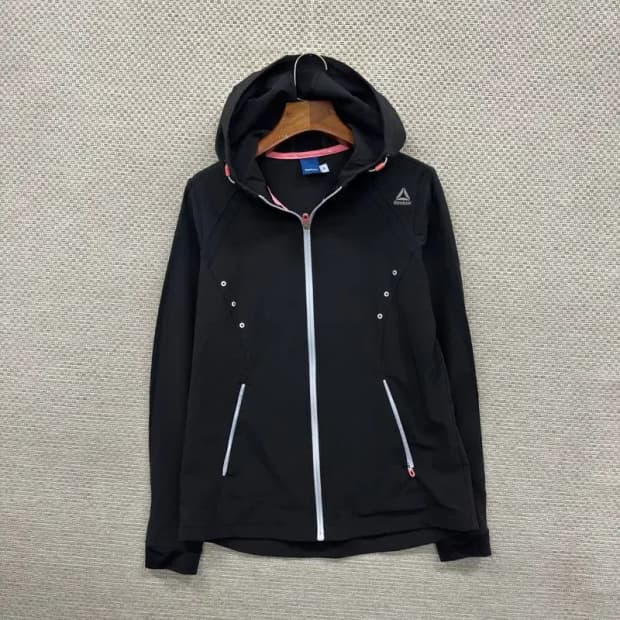 리복 캐주얼 프린팅로고 바람막이 후드집업 M A01047