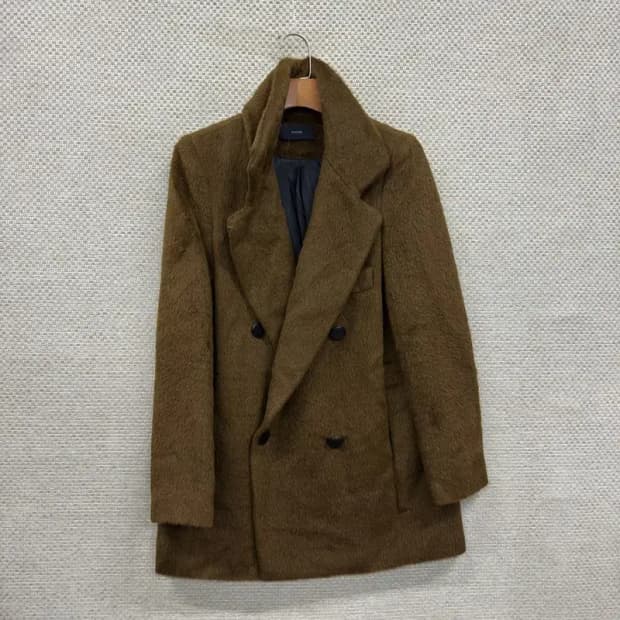 시스템 한섬 알파카 울 코트 자켓 88 A01136