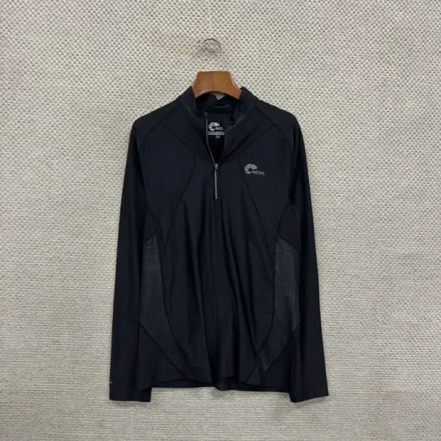 네파 아웃도어 프린팅로고 기능성 반집업 긴팔티 100 A01208