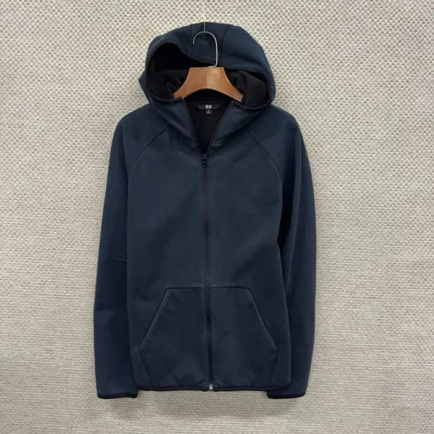 유니클로 캐주얼 약기모 후드집업 M A01218