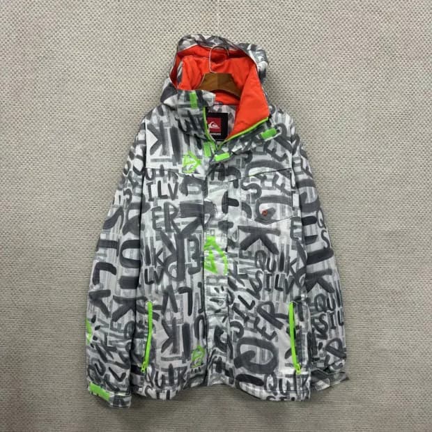 퀵실버 멀티로고 오버핏 스키복 스노우보드 점퍼 자켓 M A01222