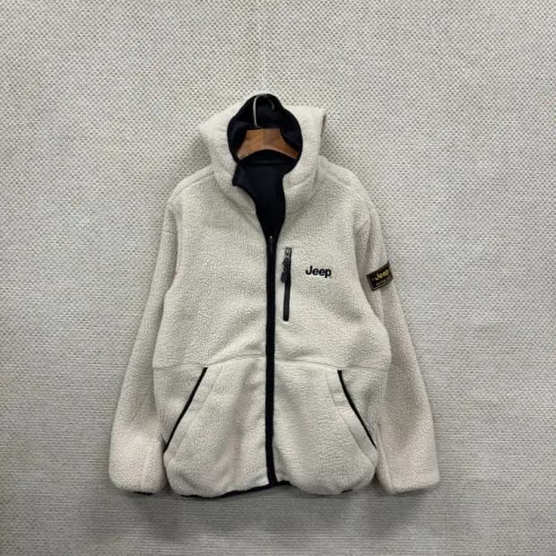 지프 JEEP 와펜 리버시블 플리스 후리스 집업 L A01286