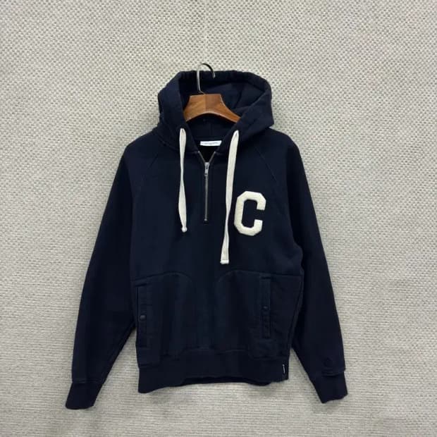 커버낫 캐주얼 빅로고 반집업 후드티 WS A01300