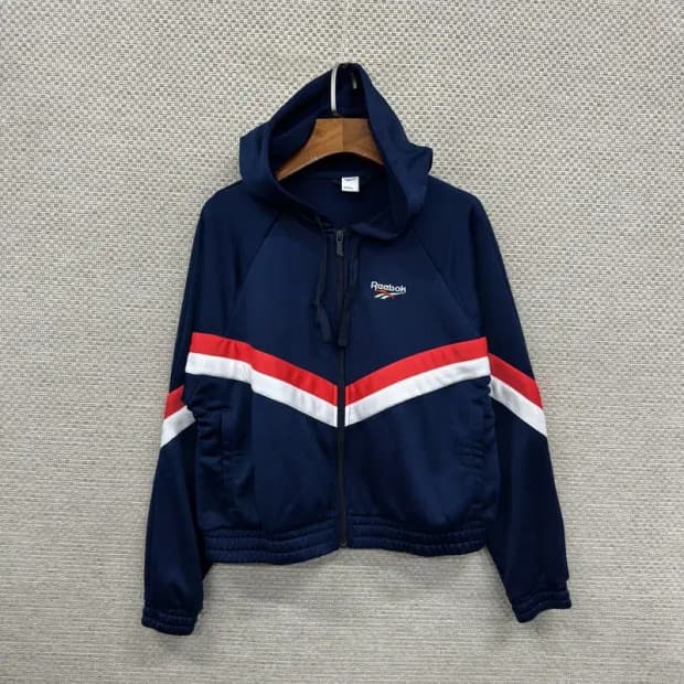 리복 자수로고 크롭 트랙탑 져지 집업 XS A01306