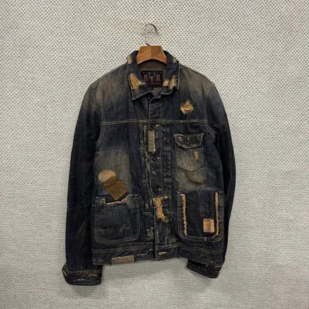 버커루 스트릿 디스트로이 데님 청자켓 L A01289