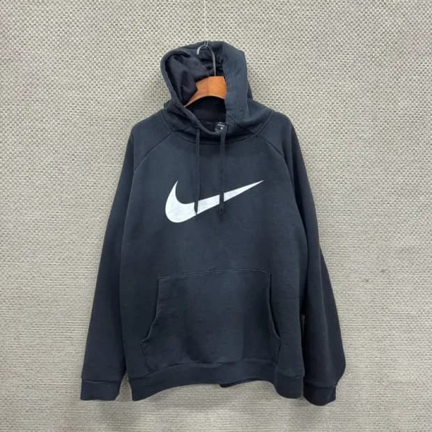 나이키 캐주얼 빅로고 드라이핏 블랙 후드티 XL A01417