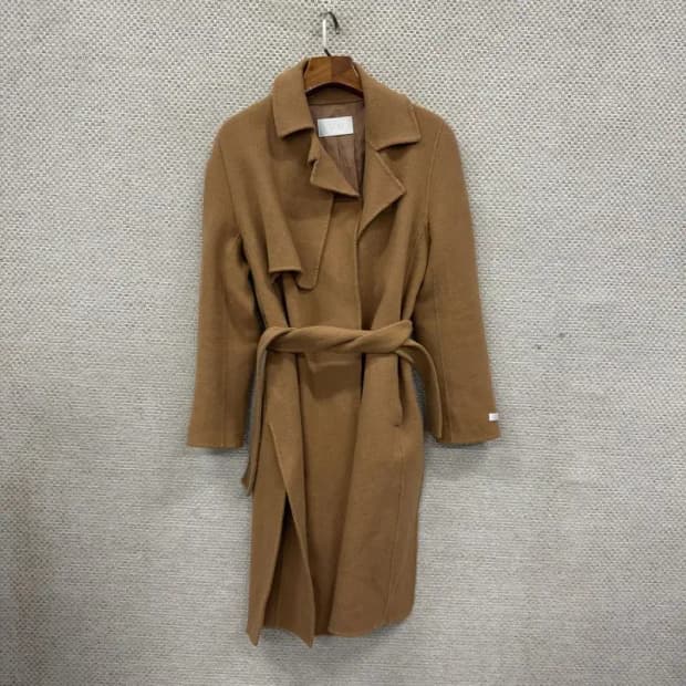 SJSJ 한섬 핸드메이드 울 캐시미어 롱 코트 95 A01483