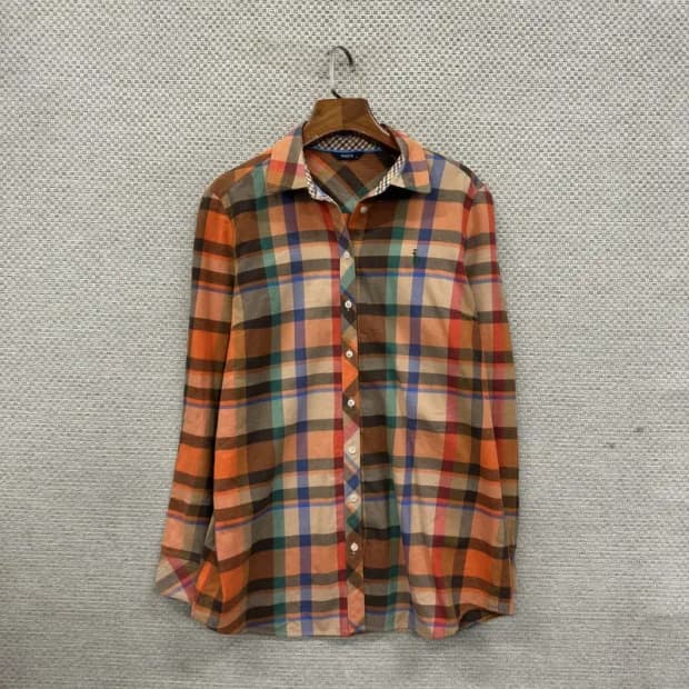 헤지스 캐주얼 자수로고 긴팔 셔츠 95 A01491