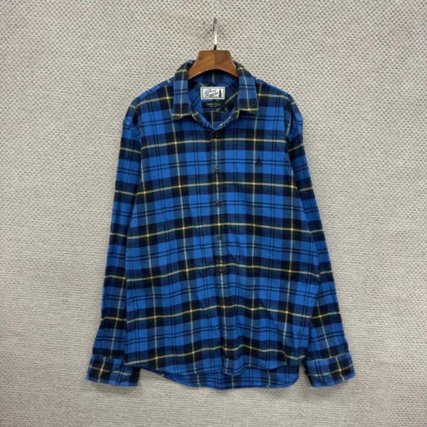 빈폴 캐주얼 자수로고 슬림핏 체크 플란넬 셔츠 105 A00815