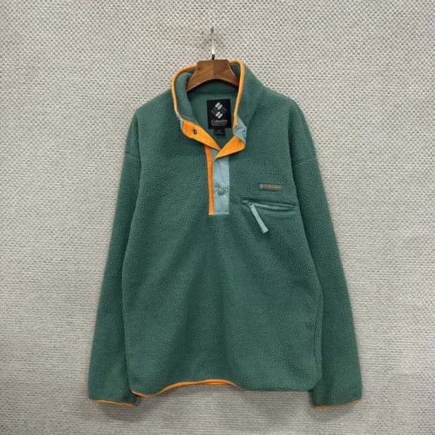 콜럼비아 아웃도어 자수로고 오버핏 플리스 후리스 맨투맨 95 A00804