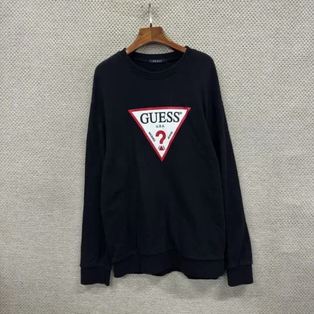 게스 캐주얼 빅프린팅로고 스웻셔츠 맨투맨 100 A00826