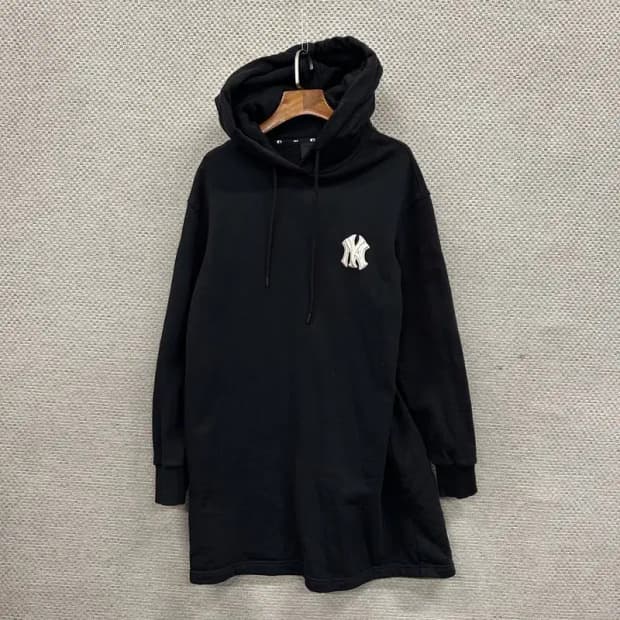 MLB 뉴욕양키스 블랙 롱 후드 원피스 S A01571