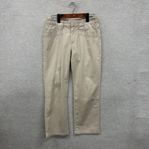 게스 여자 베이지 로우라이즈 면바지 27인치 A01601