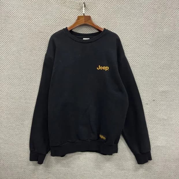 지프 JEEP 캐주얼 블랙 맨투맨 L A01586