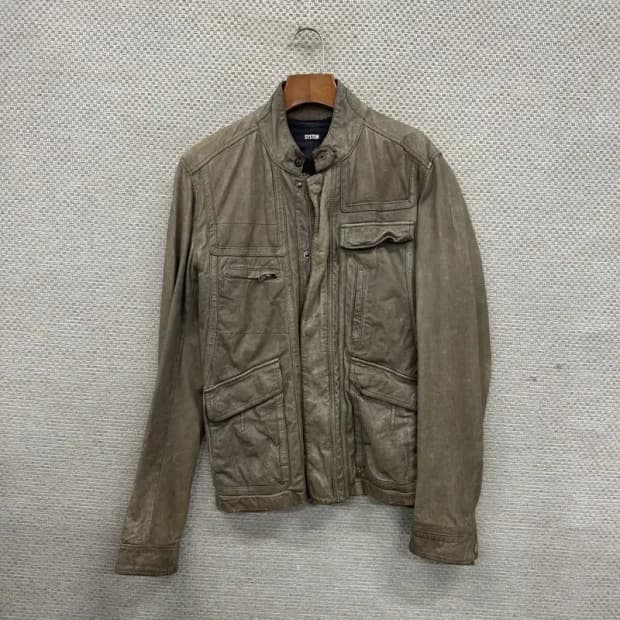 시스템 한섬 올드스쿨 빈티지 양가죽 자켓 100 A01671