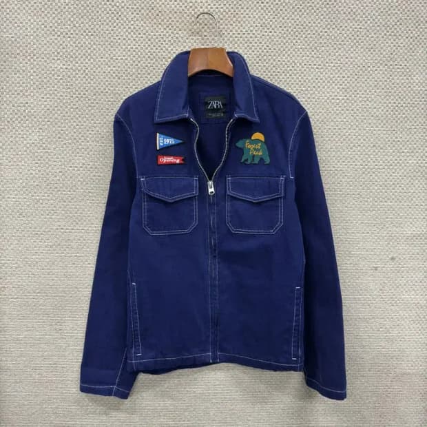 자라 ZARA 캐주얼 멀티패치 코튼 자켓 S A01724