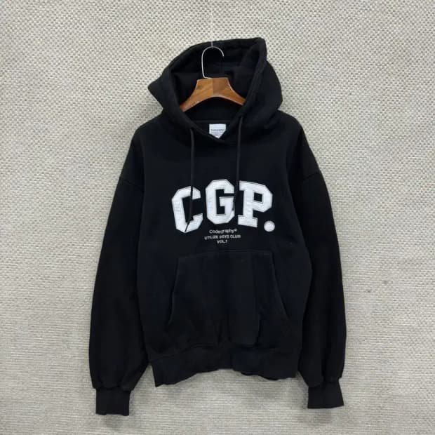 코드그라피 캐주얼 빅로고 기모 후드티 XS A01748