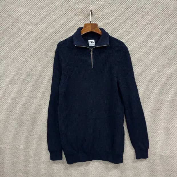 자라 ZARA 캐주얼 반집업 니트 스웨터 M A01909