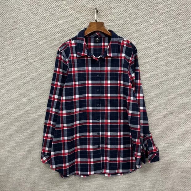 밀레 골프 캐주얼 체크 긴팔 셔츠 105 A01915