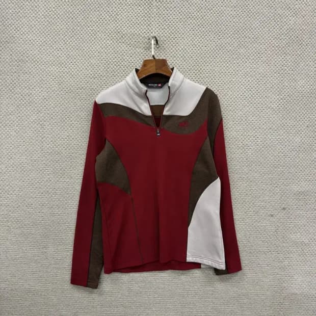 밀레 아웃도어 자수로고 약기모 반집업 긴팔티 95 A01887