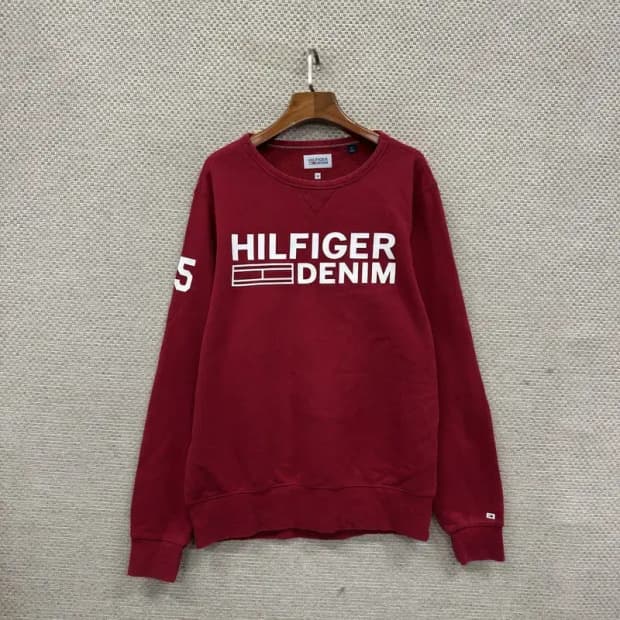 타미힐피거 캐주얼 약기모 오버핏 스웻셔츠 맨투맨 M A01893