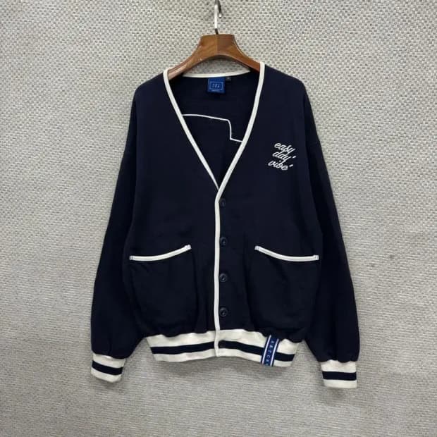 로맨틱크라운 캐주얼 자수 코튼 면 가디건 S A01991