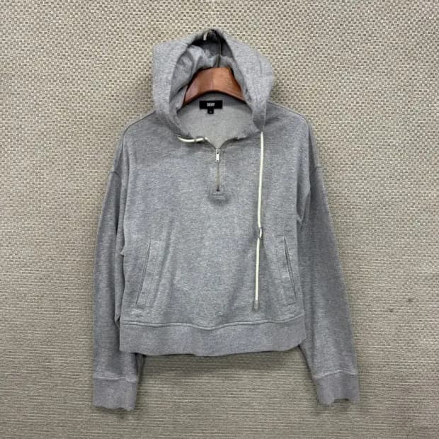 도나카란뉴욕 DKNY 캐주얼 크롭 반집업 후드티 XS A02078