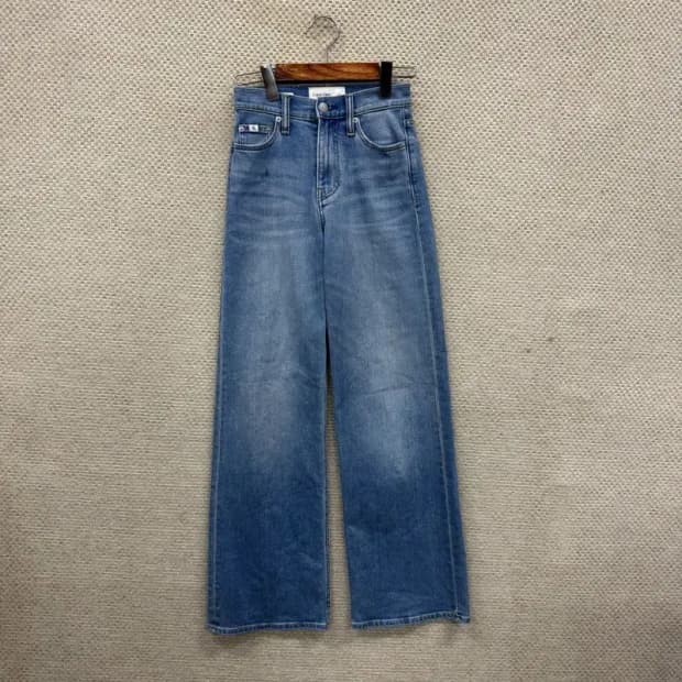 캘빈클라인 캐주얼 와이드핏 스판 데님 청바지 24인치 A02081