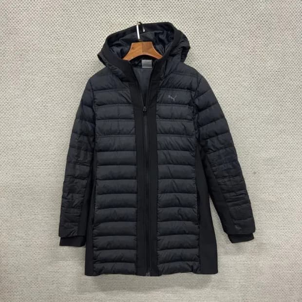 푸마 프린팅로고 오리털 덕다운 롱 패딩 95 A02124