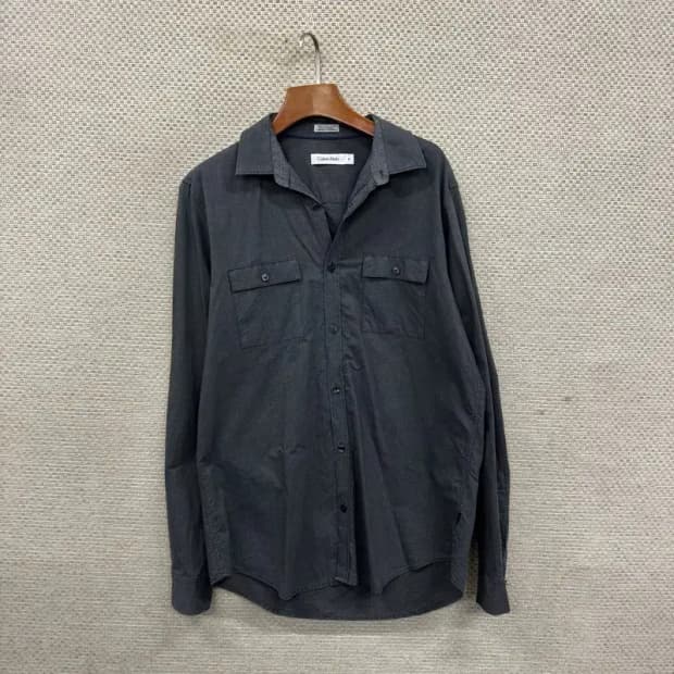 캘빈클라인 캐주얼 스트라이프 긴팔 셔츠 M A02150