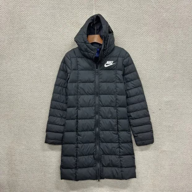 나이키 캐주얼 프린팅로고 오리털 덕다운 롱 패딩 S A02159