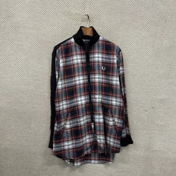 프레드페리 자수로고 홑겹 오버핏 바람막이 S A02138