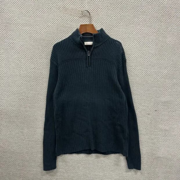 도나카란뉴욕 DKNY 자수로고 반집업 코튼 니트 M A02217