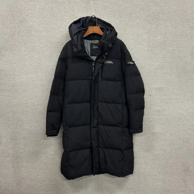 내셔널지오그래픽 와펜 거위털 구스다운 롱 패딩 점퍼 95 A02284