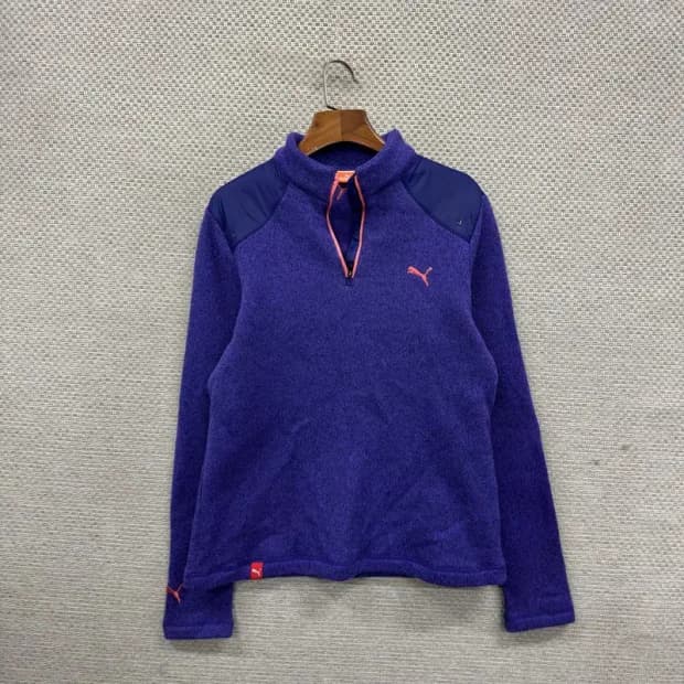 푸마 캐주얼 자수로고 약기모 반집업 긴팔티 L A02294