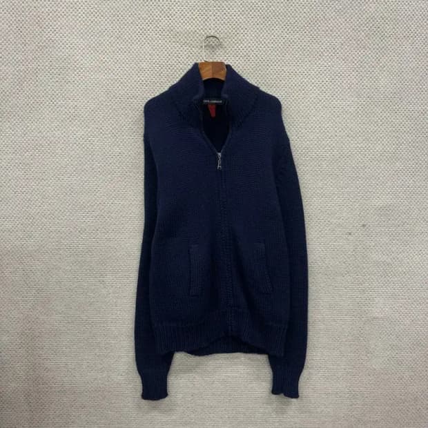 돌체앤가바나 정품 캐주얼 울 니트 집업 가디건 100 A02525