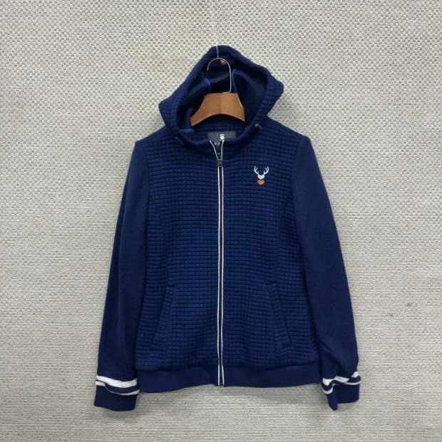 와이드앵글 골프 자수 와플 울 방풍 집업 90 A02528