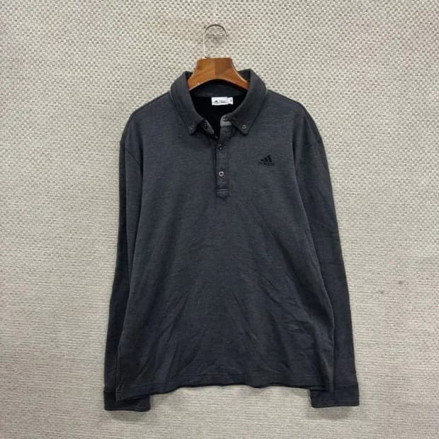 아디다스 골프 캐주얼 자수로고 긴팔카라티 100 A02534